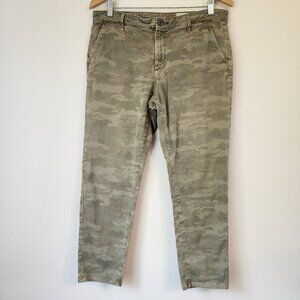 AG Adriano Goldschmied the Caden Tailored Trouser Camo Pants Women Sz 31R Casual